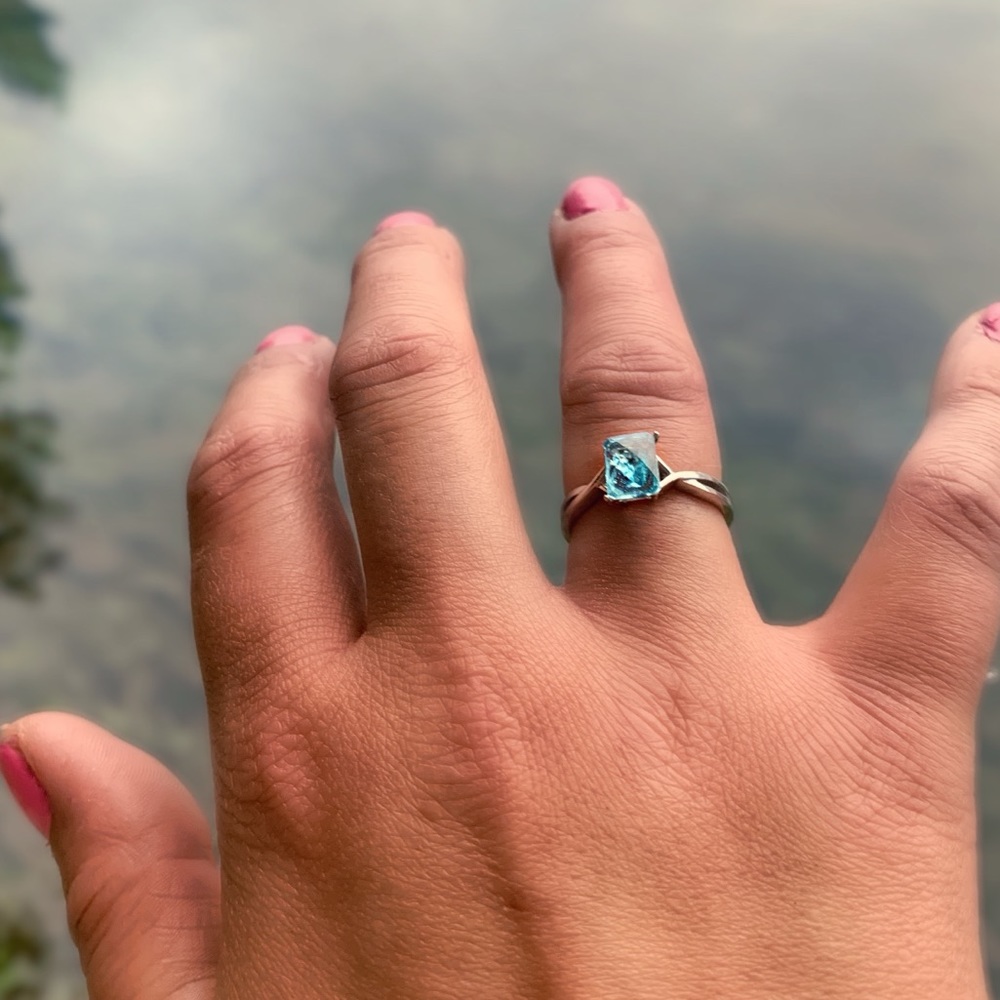 Sterling Silver Aquamarine Gemstone Ring
